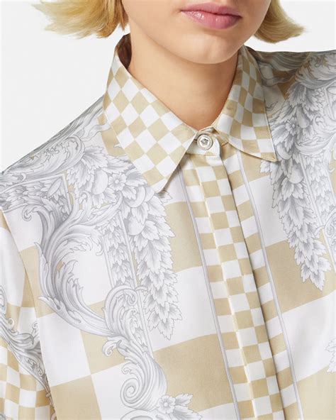 maglietta versace shirt medusa|medusa contrasto silk shirt.